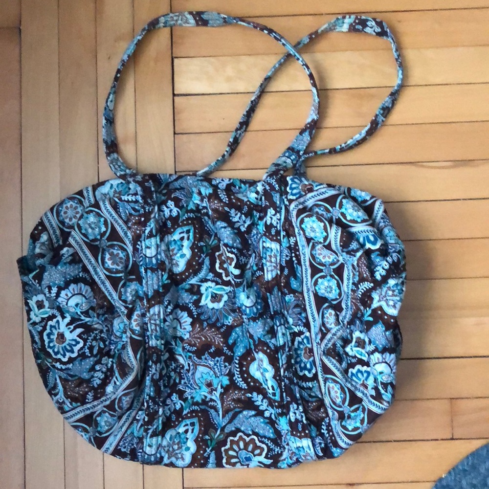 Large Vera Bradley patterned quilted duffel